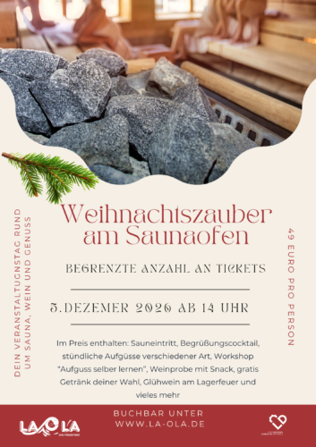 Weihnachtszauber am Saunaofen